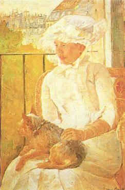 Mary Cassatt Woman with Dog  ghgh Germany oil painting art
